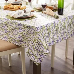 Hot Kirklands Home Lavender Fields Cotton Tablecloth
