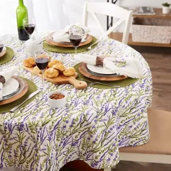 Kirklands Home Lavender Fields Round Tablecloth