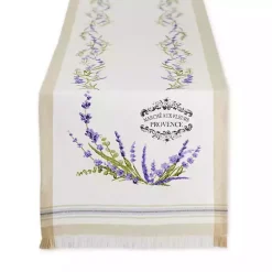 Discount Kirklands Home Lavender Garland Cotton Table Runner