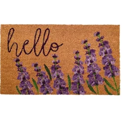 Kirklands Home Lavender Hello Doormat