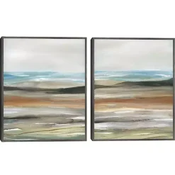 Outlet Kirklands Home Layers of Nature Framed Canvas Art Prints Multi