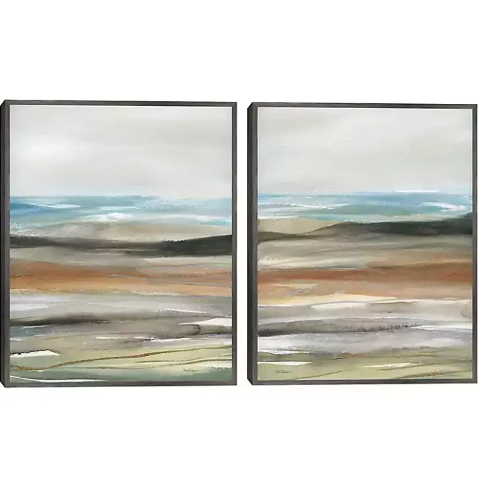 Outlet Kirklands Home Layers of Nature Framed Canvas Art Prints Multi