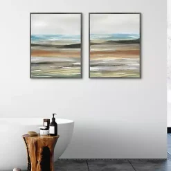 Outlet Kirklands Home Layers of Nature Framed Canvas Art Prints Multi