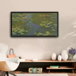 Kirklands Home Le Bassin Aux Nympheas Framed Canvas Art Print Green