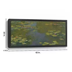 Kirklands Home Le Bassin Aux Nympheas Framed Canvas Art Print Green