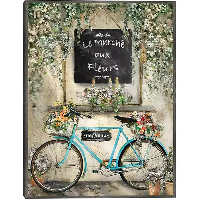 Online Kirklands Home Le Marche Aux Fleurs Framed Canvas Art Print