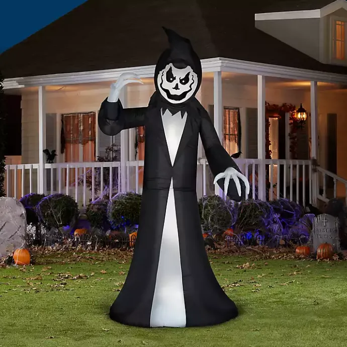 Outlet Kirklands Home LED Animated Reaper Halloween Inflatable, 9.5 ft.