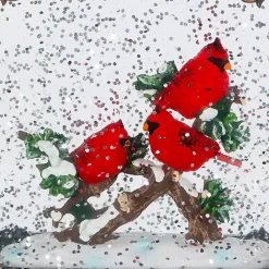 Best Kirklands Home LED Cardinals on Branch Christmas Water Globe