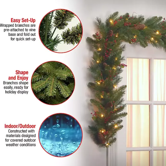 Outlet Kirklands Home LED Classic Collection Christmas Garland