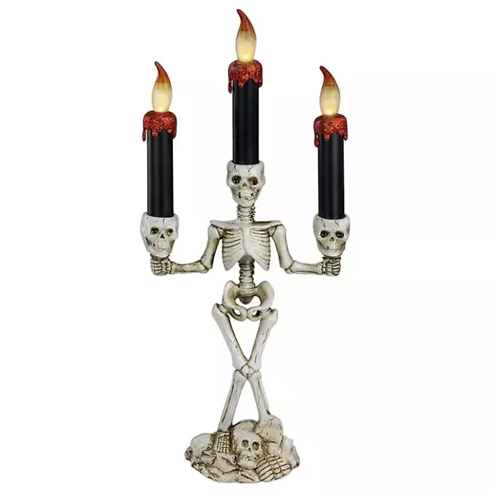 Clearance Kirklands Home LED Dripping Skeleton Halloween Candelabra