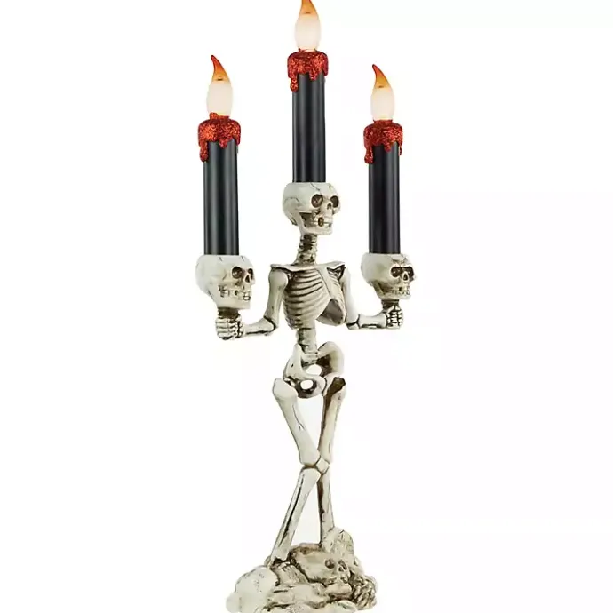 Clearance Kirklands Home LED Dripping Skeleton Halloween Candelabra