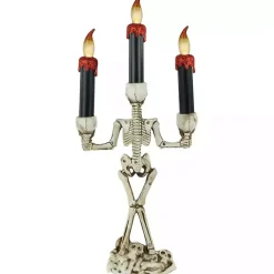 Clearance Kirklands Home LED Dripping Skeleton Halloween Candelabra
