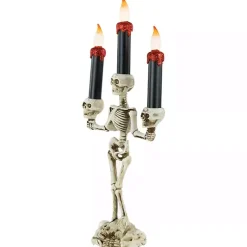 Clearance Kirklands Home LED Dripping Skeleton Halloween Candelabra