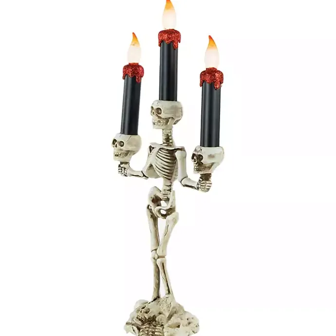 Clearance Kirklands Home LED Dripping Skeleton Halloween Candelabra