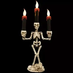Clearance Kirklands Home LED Dripping Skeleton Halloween Candelabra