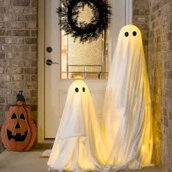 Kirklands Home LED Fabric Ghost Decoration, 30 in. White
