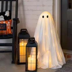 Kirklands Home LED Fabric Ghost Decoration, 30 in. White