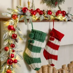 Best Kirklands Home LED Flocked Red Ornament Christmas Garland