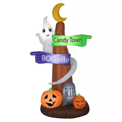 Outlet Kirklands Home LED Ghost Street Sign Halloween Inflatable, 8 ft.