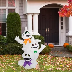 Kirklands Home LED Ghost Trio Outdoor Inflatable White
