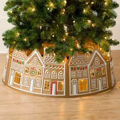 Best Kirklands Home LED Gingerbread Christmas Tree Collar, 26 in. Gold
