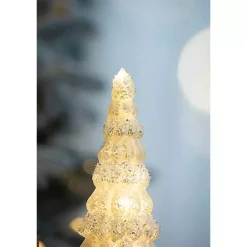 Kirklands Home LED Glass Cone Snowy Trees, Set of 2