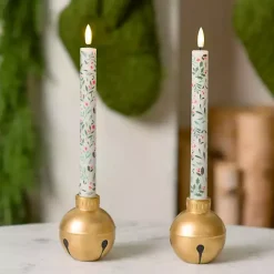 Clearance Kirklands Home LED Holly Taper Candles, Set of 2