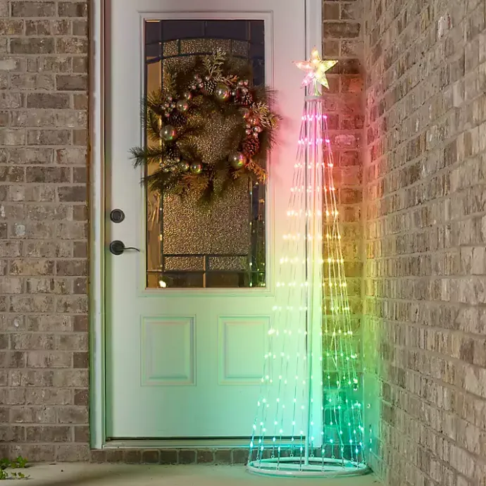 Best Kirklands Home LED Multicolor Outdoor Christmas Tree, 70 in.