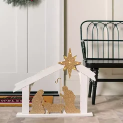 Discount Kirklands Home LED Nativity Scene Porch Decoration