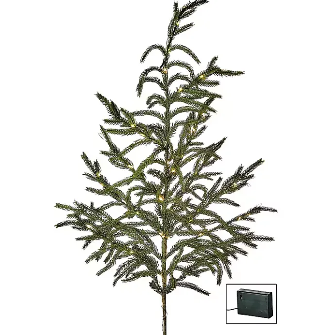 Best Kirklands Home LED Natural Touch Norfolk Pine Spray Green