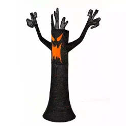 Discount Kirklands Home LED Orange & Black Haunted Halloween Tree, 4 ft.