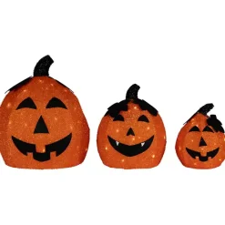 Best Kirklands Home LED Jack O Lanterns Outdoor Decor, Set of 3 Orange