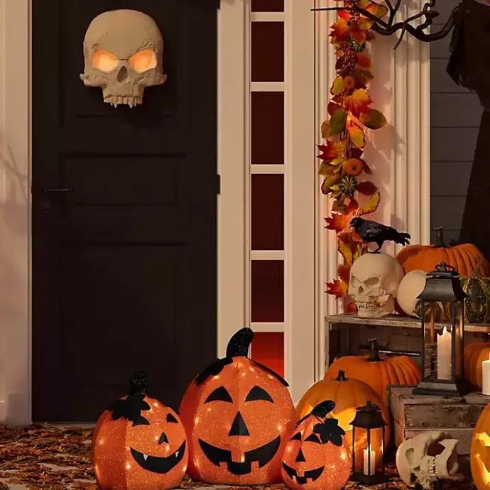 Best Kirklands Home LED Jack O Lanterns Outdoor Decor, Set of 3 Orange