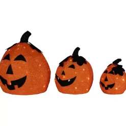 Best Kirklands Home LED Jack O Lanterns Outdoor Decor, Set of 3 Orange