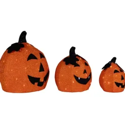 Best Kirklands Home LED Jack O Lanterns Outdoor Decor, Set of 3 Orange