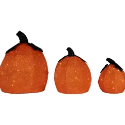 Best Kirklands Home LED Jack O Lanterns Outdoor Decor, Set of 3 Orange