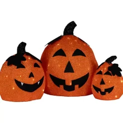 Best Kirklands Home LED Jack O Lanterns Outdoor Decor, Set of 3 Orange