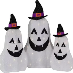 Best Kirklands Home LED Outdoor Jack O Lantern Ghost Trio, Set of 3 White