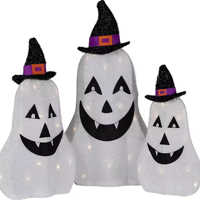Best Kirklands Home LED Outdoor Jack O Lantern Ghost Trio, Set of 3 White