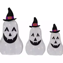 Best Kirklands Home LED Outdoor Jack O Lantern Ghost Trio, Set of 3 White