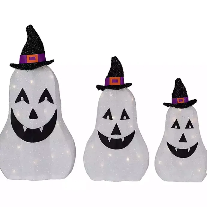 Best Kirklands Home LED Outdoor Jack O Lantern Ghost Trio, Set of 3 White