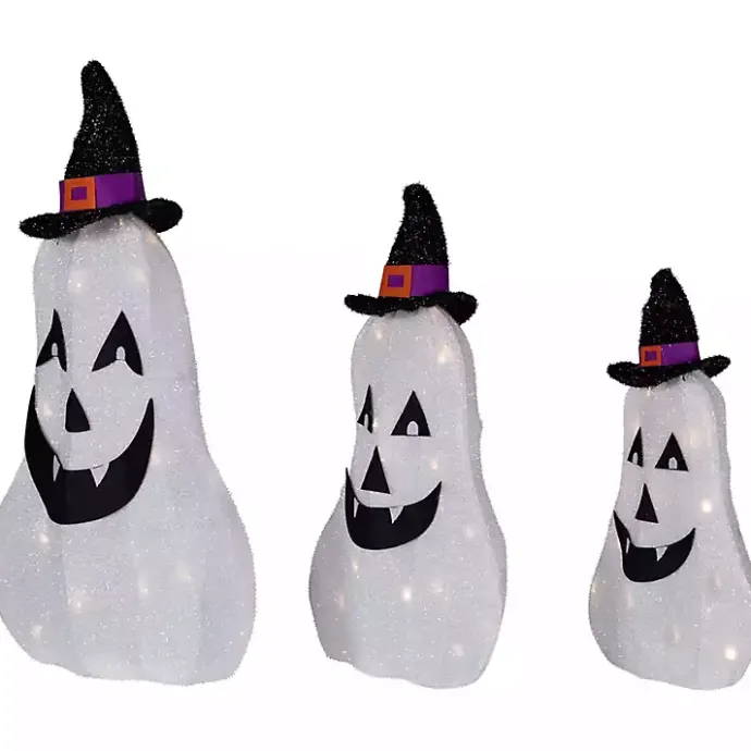 Best Kirklands Home LED Outdoor Jack O Lantern Ghost Trio, Set of 3 White