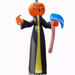Hot Kirklands Home LED Pumpkin Reaper Halloween Inflatable, 20 ft.