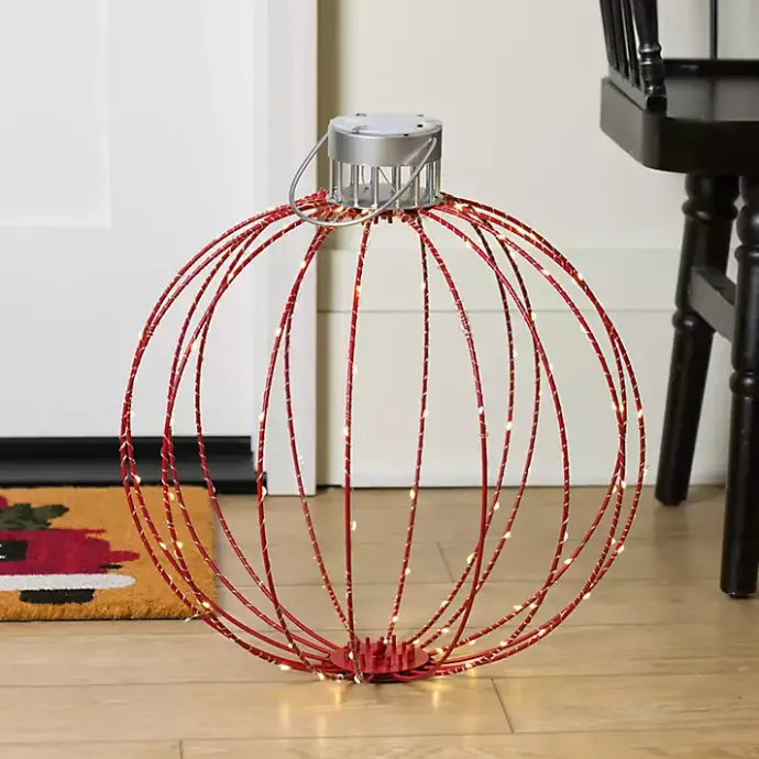 Best Kirklands Home LED Ornament Outdoor Decoration, 18 in. Red