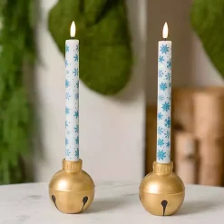 New Kirklands Home LED Snowflake Taper Candles, Set of 2