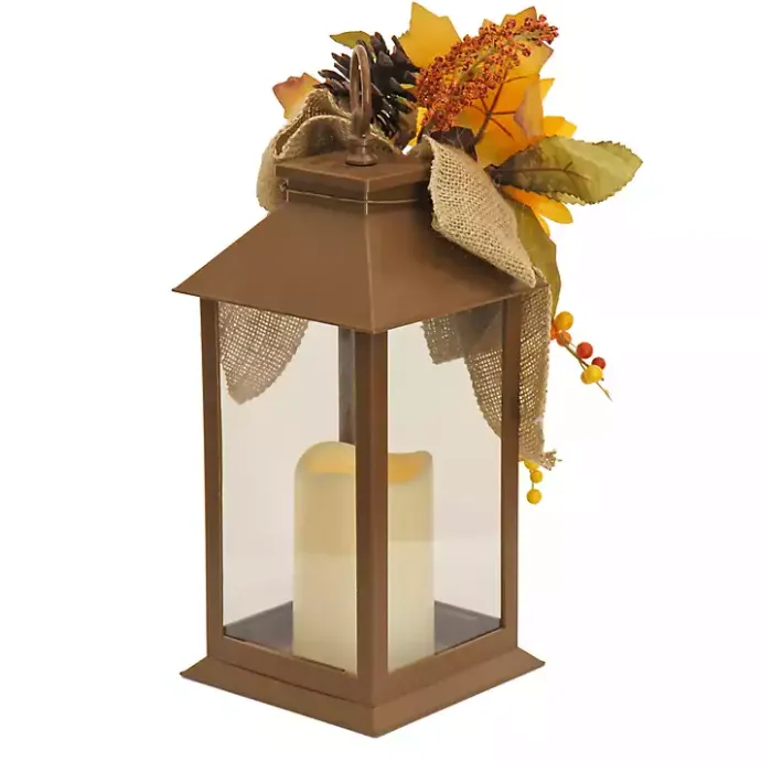 Outlet Kirklands Home LED Sunflower and Burlap Bow Lantern