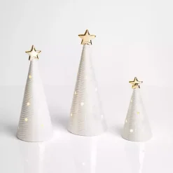 Best Kirklands Home LED Ceramic Christmas Trees, Set of 3 White