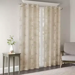 Discount Kirklands Home Leilani Palm Leaf Curtain Panel, 84 in. Tan