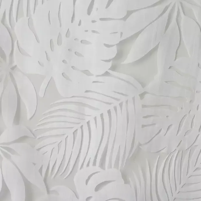 Best Kirklands Home Leilani Palm Leaf Curtain Panel, 63 in. White