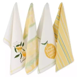 Kirklands Home Lemon Bliss Printed Kitchen Towels, Set of 4